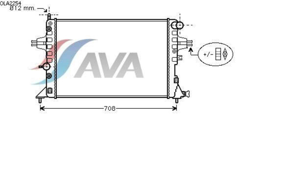 AVA COOLING SYSTEMS OLA2254 радиатор охлаждения двигателя