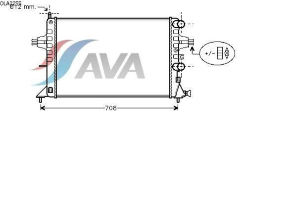 AVA COOLING SYSTEMS OLA2255 радиатор охлаждения двигателя