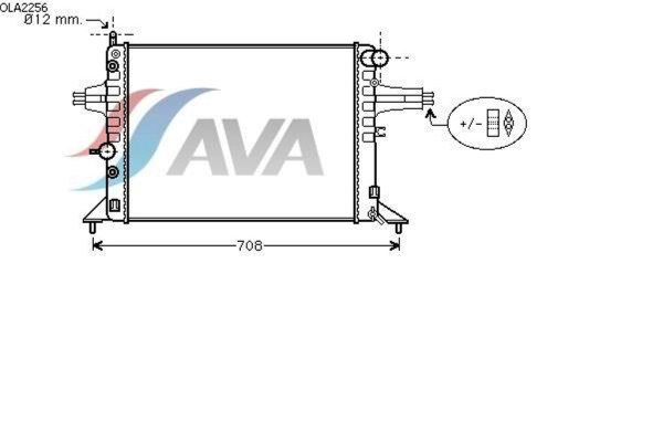 AVA COOLING SYSTEMS OLA2256 радиатор охлаждения двигателя