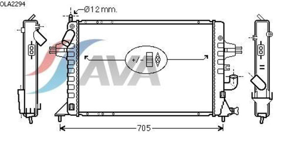 AVA COOLING SYSTEMS OLA2294 радиатор охлаждения двигателя