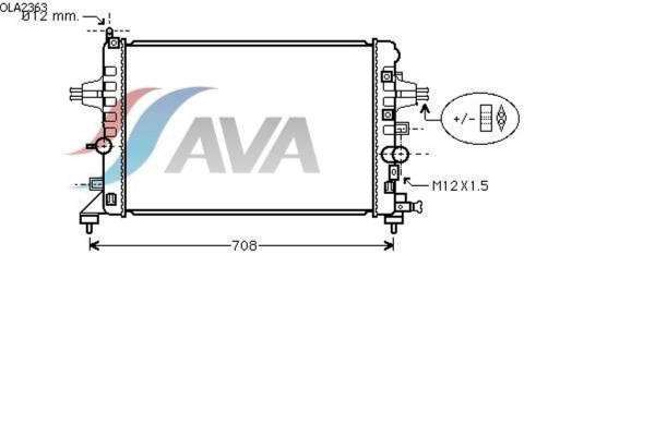 AVA COOLING SYSTEMS OLA2363 радиатор охлаждения двигателя