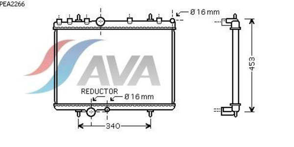 AVA COOLING SYSTEMS PEA2266 радиатор охлаждения двигателя