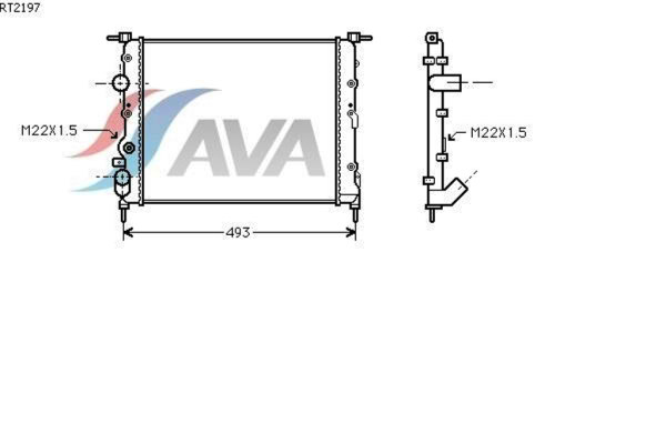 AVA COOLING SYSTEMS RT2197 радиатор охлаждения двигателя