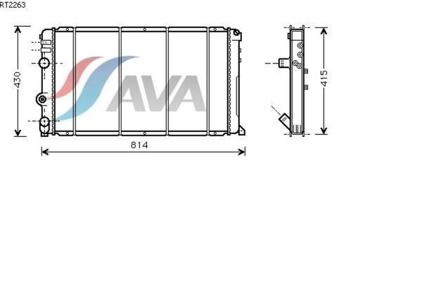 AVA COOLING SYSTEMS RT2263 радиатор охлаждения двигателя