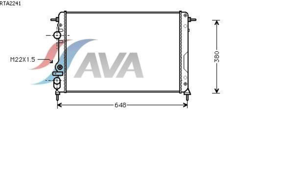 AVA COOLING SYSTEMS RTA2241 радиатор охлаждения двигателя