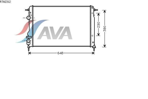 AVA COOLING SYSTEMS RTA2312 радиатор охлаждения двигателя