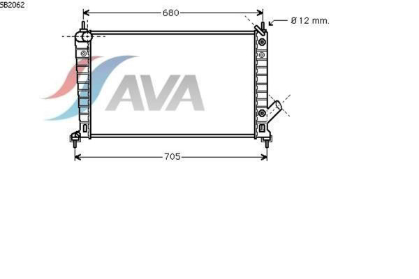 AVA COOLING SYSTEMS SB2062 радиатор охлаждения двигателя