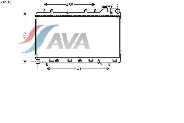 AVA COOLING SYSTEMS SU2016 радиатор охлаждения двигателя
