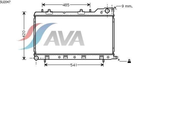 AVA COOLING SYSTEMS SU2047 радиатор охлаждения двигателя