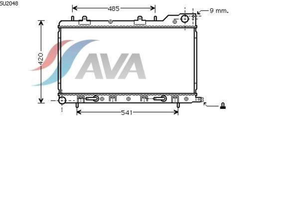 AVA COOLING SYSTEMS SU2048 радиатор охлаждения двигателя