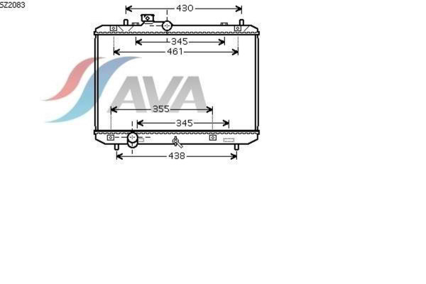 AVA COOLING SYSTEMS SZ2083 радиатор охлаждения двигателя