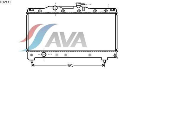 AVA COOLING SYSTEMS TO2141 радиатор охлаждения двигателя
