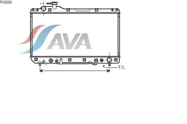 AVA COOLING SYSTEMS TO2220 радиатор охлаждения двигателя