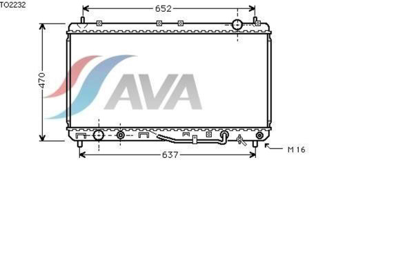 AVA COOLING SYSTEMS TO2232 радиатор охлаждения двигателя