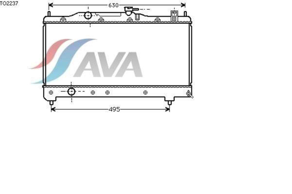 AVA COOLING SYSTEMS TO2237 радиатор охлаждения двигателя
