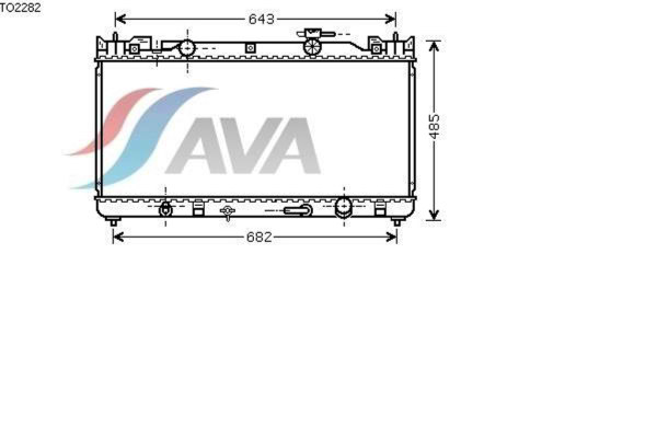 AVA COOLING SYSTEMS TO2282 радиатор охлаждения двигателя