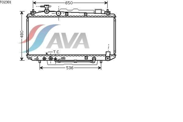 AVA COOLING SYSTEMS TO2301 радиатор охлаждения двигателя
