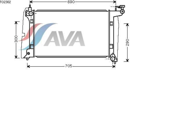 AVA COOLING SYSTEMS TO2302 радиатор охлаждения двигателя