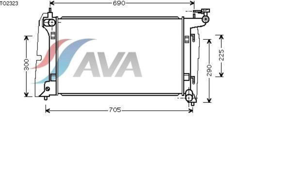 AVA COOLING SYSTEMS TO2323 радиатор охлаждения двигателя