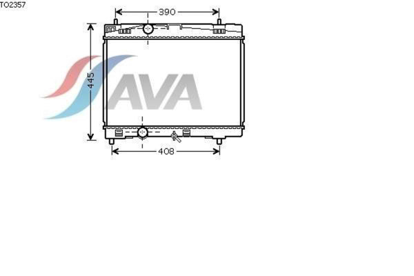 AVA COOLING SYSTEMS TO2357 радиатор охлаждения двигателя