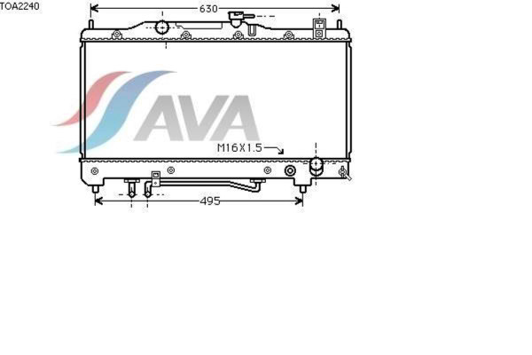 AVA COOLING SYSTEMS TOA2240 радиатор охлаждения двигателя