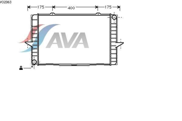 AVA COOLING SYSTEMS VO2063 радиатор охлаждения двигателя