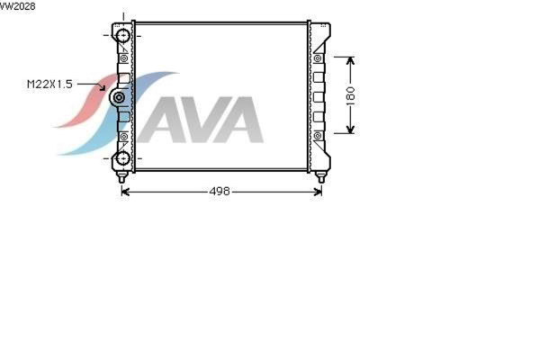 AVA COOLING SYSTEMS VW2028 радиатор охлаждения двигателя