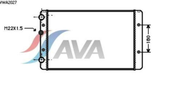 AVA COOLING SYSTEMS VWA2027 радиатор охлаждения двигателя