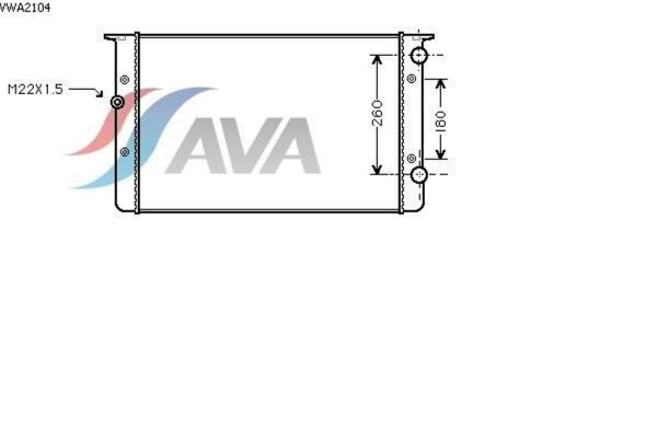AVA COOLING SYSTEMS VWA2104 радиатор охлаждения двигателя