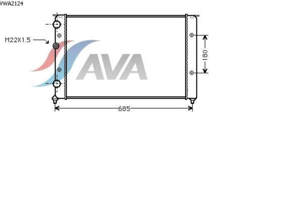 AVA COOLING SYSTEMS VWA2124 радиатор охлаждения двигателя