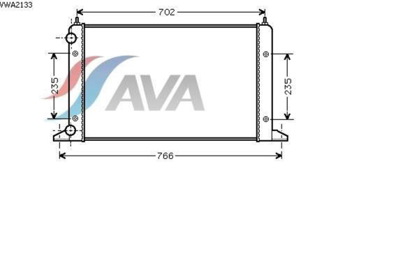 AVA COOLING SYSTEMS VWA2133 радиатор охлаждения двигателя