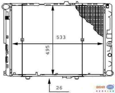 HELLA 8MK376712-241 радиатор охлаждение двигателя