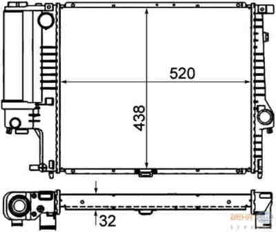 HELLA 8MK376713-081 радиатор охлаждения двигателя