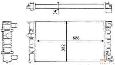HELLA 8MK376713-424 радиатор охлаждения двигателя