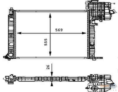 HELLA 8MK376714-321 радиатор охлаждения двигателя