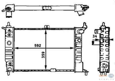 HELLA 8MK376715-314 радиатор охлаждения двигателя