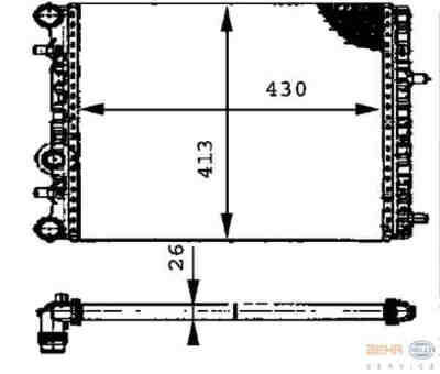 HELLA 8MK376716-231 радиатор охлаждения двигателя