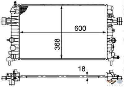 HELLA 8MK376754-081 радиатор охлаждения двигателя