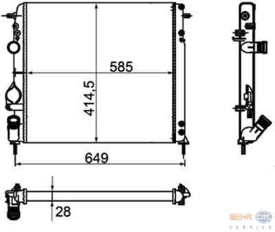HELLA 8MK376755-361 радиатор охлаждения двигателя