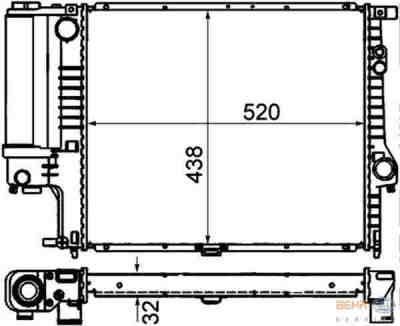 HELLA 8MK376888-134 радиатор охлаждения двигателя