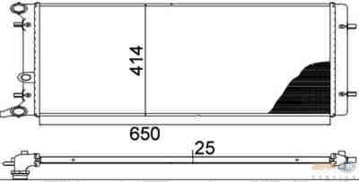 HELLA 8MK376888-784 радиатор охлаждения двигателя