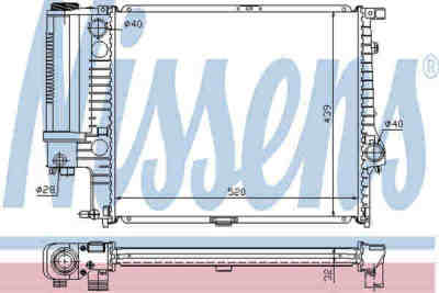 NISSENS 60743A радиатор охлаждения двигателя