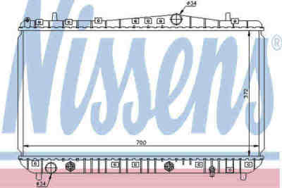 NISSENS 61634 радиатор охлаждения двигателя
