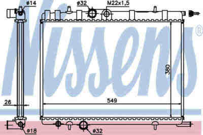 NISSENS 63502A радиатор охлаждения двигателя