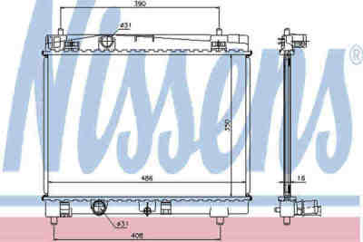 NISSENS 64671A радиатор охлаждения двигателя