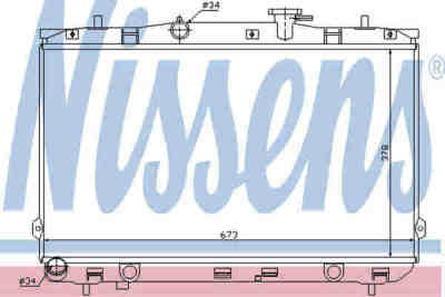 NISSENS 67024 радиатор охлаждения двигателя