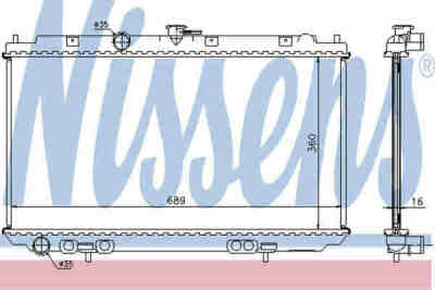NISSENS 67346A радиатор охлаждения двигателя