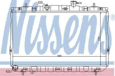 NISSENS 67494 радиатор охлаждения двигателя