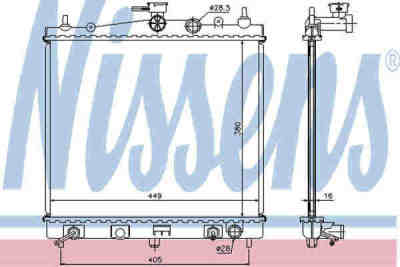 NISSENS 68700A радиатор охлаждения двигателя