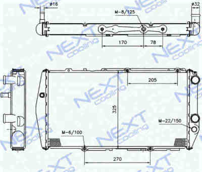 Next Cooling NC01013002M радиатор охлаждения двигателя